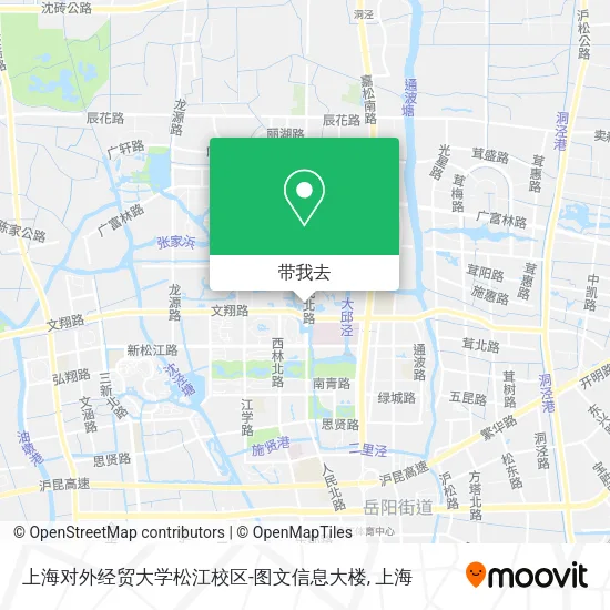 上海对外经贸大学松江校区-图文信息大楼地图