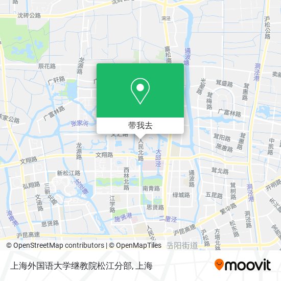 上海外国语大学继教院松江分部地图