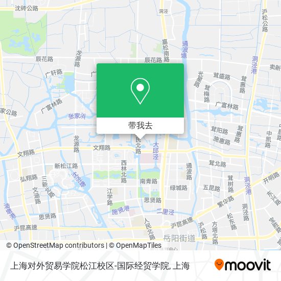 上海对外贸易学院松江校区-国际经贸学院地图