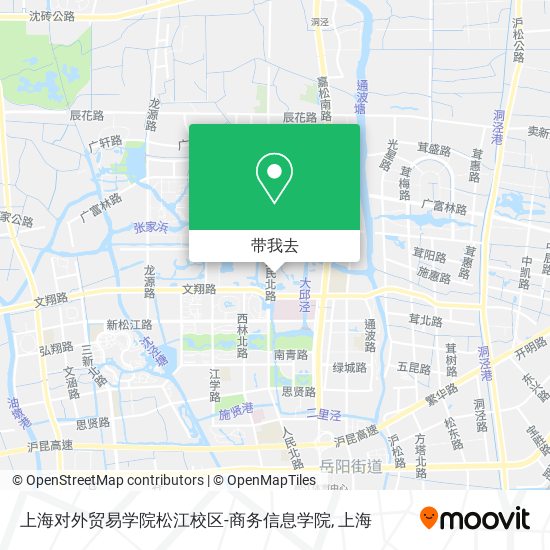 上海对外贸易学院松江校区-商务信息学院地图