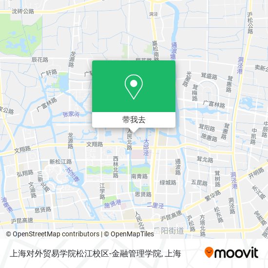 上海对外贸易学院松江校区-金融管理学院地图