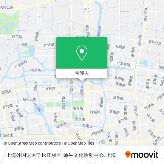上海外国语大学松江校区-师生文化活动中心地图