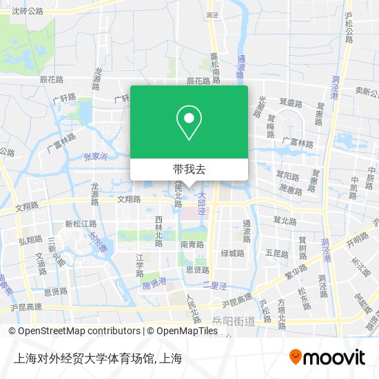 上海对外经贸大学体育场馆地图