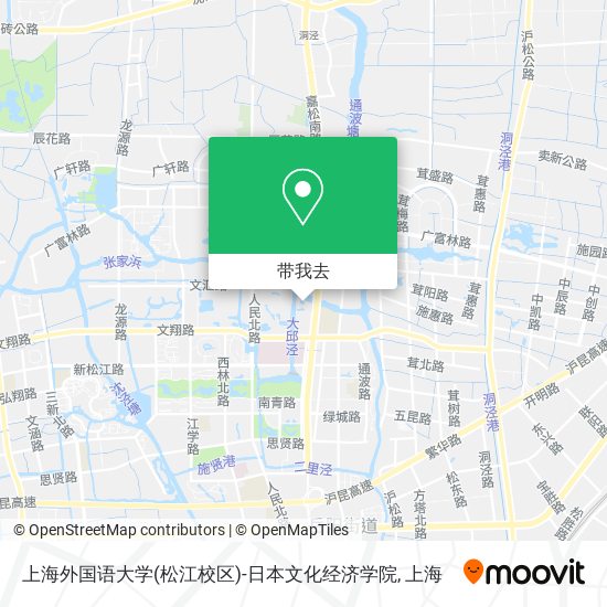 上海外国语大学(松江校区)-日本文化经济学院地图