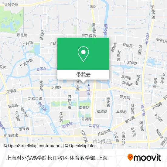 上海对外贸易学院松江校区-体育教学部地图