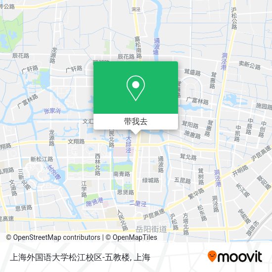 上海外国语大学松江校区-五教楼地图