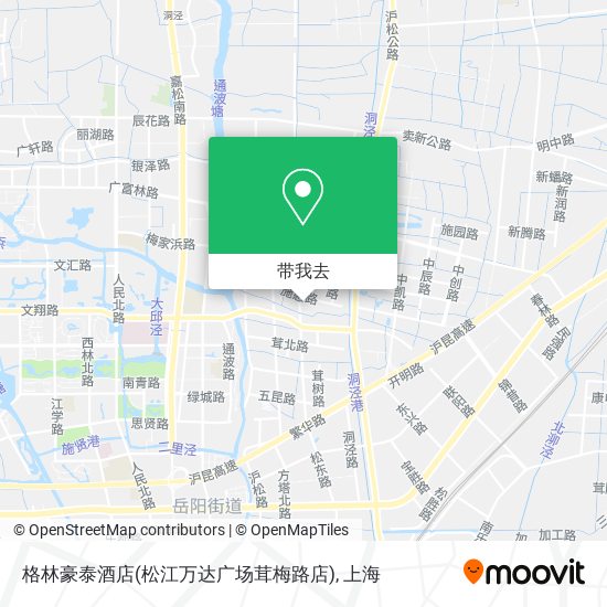 格林豪泰酒店(松江万达广场茸梅路店)地图