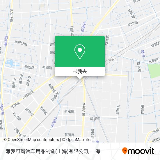 雅罗可斯汽车用品制造(上海)有限公司地图