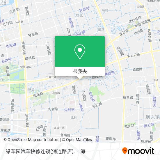 缘车园汽车快修连锁(浦连路店)地图