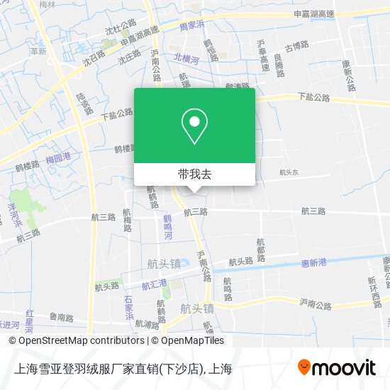 上海雪亚登羽绒服厂家直销(下沙店)地图