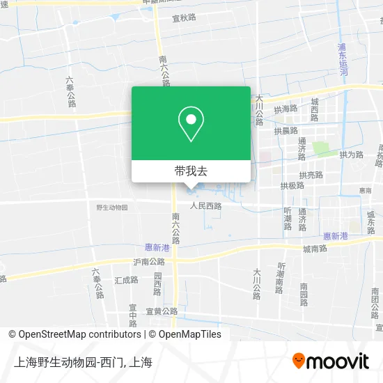 上海野生动物园-西门地图