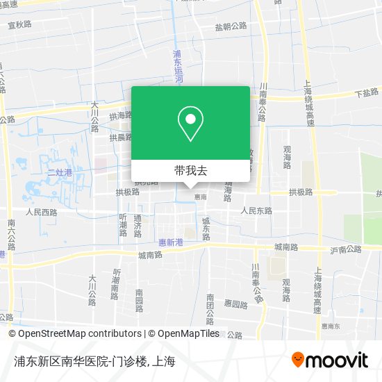 浦东新区南华医院-门诊楼地图