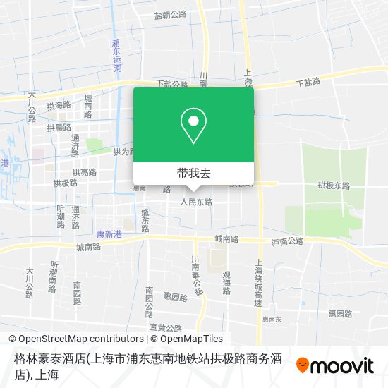 格林豪泰酒店(上海市浦东惠南地铁站拱极路商务酒店)地图