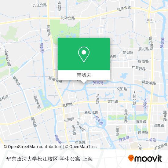 华东政法大学松江校区-学生公寓地图
