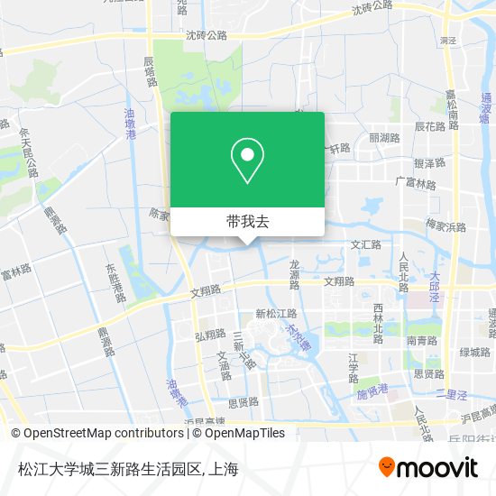 松江大学城三新路生活园区地图