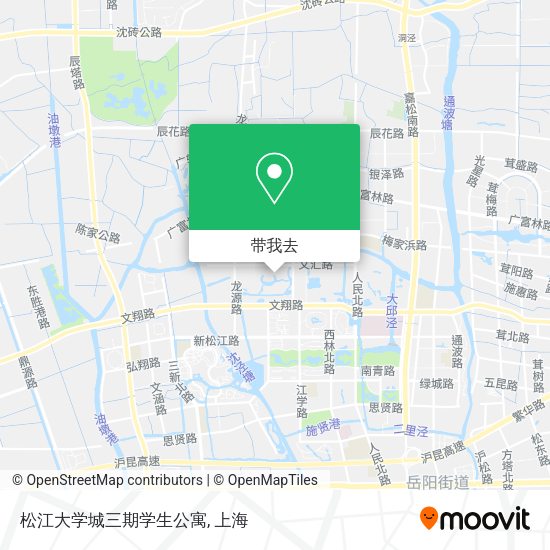 松江大学城三期学生公寓地图