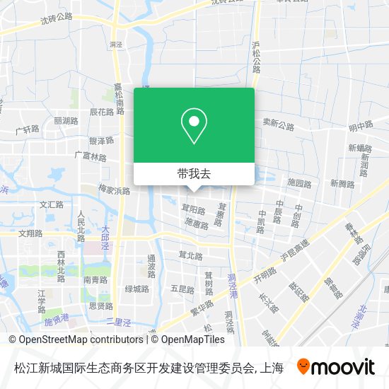 松江新城国际生态商务区开发建设管理委员会地图