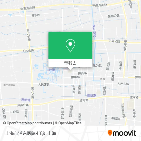 上海市浦东医院-门诊地图