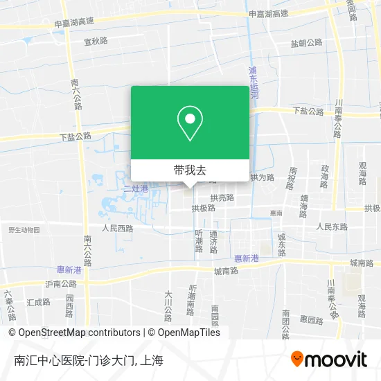 南汇中心医院-门诊大门地图