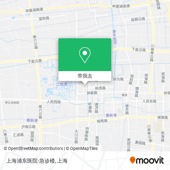 上海浦东医院-急诊楼地图