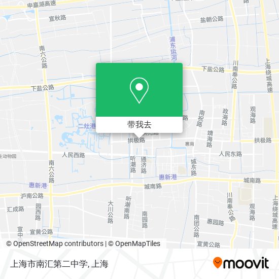 上海市南汇第二中学地图