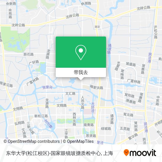 东华大学(松江校区)-国家眼镜玻搪质检中心地图
