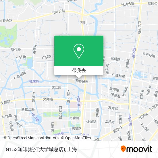 G153咖啡(松江大学城总店)地图