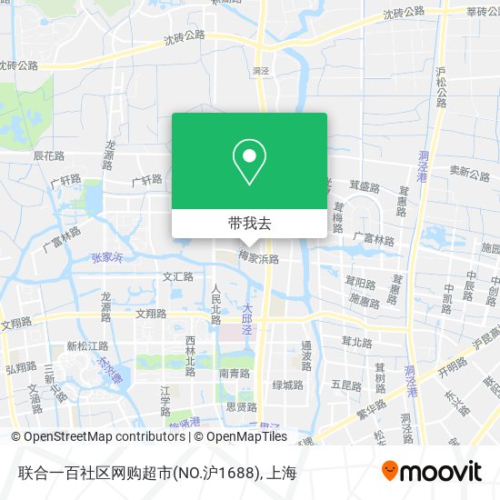 联合一百社区网购超市(NO.沪1688)地图