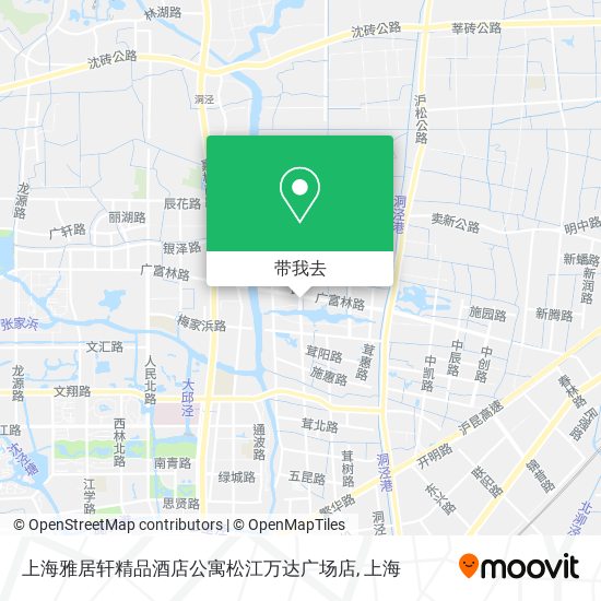 上海雅居轩精品酒店公寓松江万达广场店地图