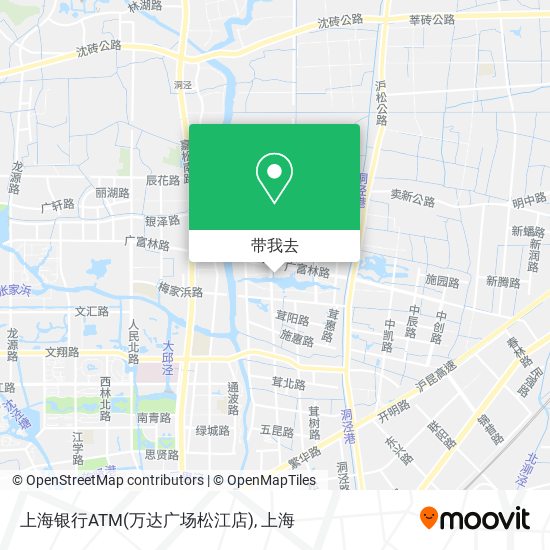 上海银行ATM(万达广场松江店)地图