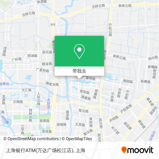 上海银行ATM(万达广场松江店)地图
