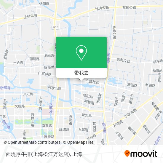 西堤厚牛排(上海松江万达店)地图