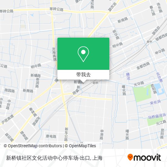 新桥镇社区文化活动中心停车场-出口地图