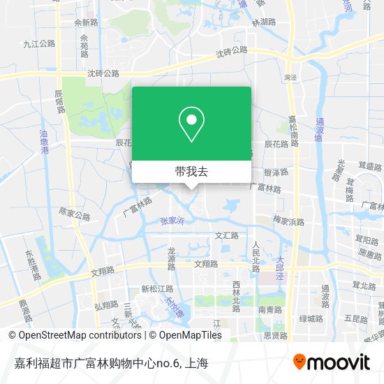 嘉利福超市广富林购物中心no.6地图