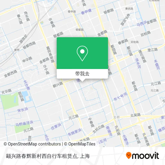 颛兴路春辉新村西自行车租赁点地图