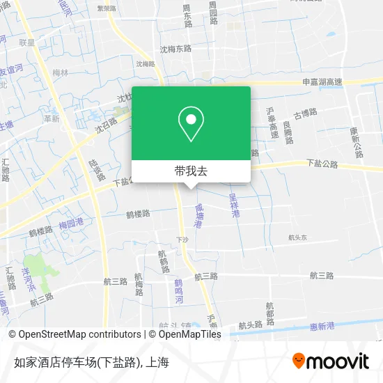 如家酒店停车场(下盐路)地图