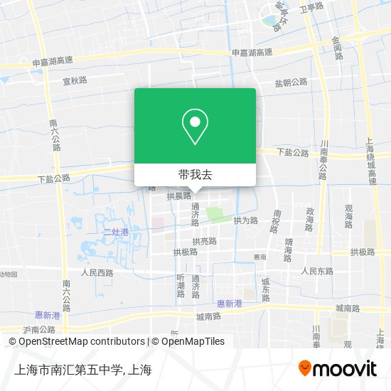 上海市南汇第五中学地图