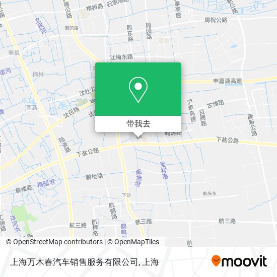 上海万木春汽车销售服务有限公司地图