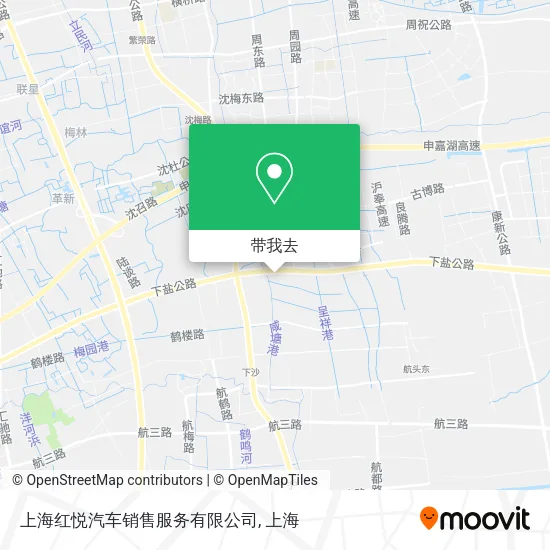 上海红悦汽车销售服务有限公司地图