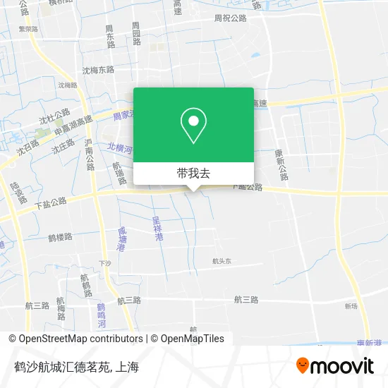 鹤沙航城汇德茗苑地图