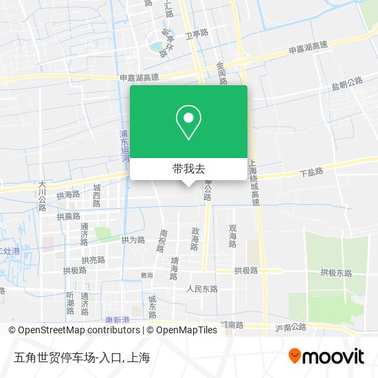 五角世贸停车场-入口地图