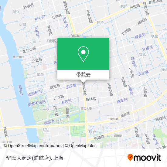 华氏大药房(浦航店)地图