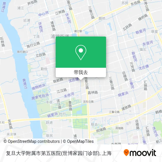复旦大学附属市第五医院(世博家园门诊部)地图