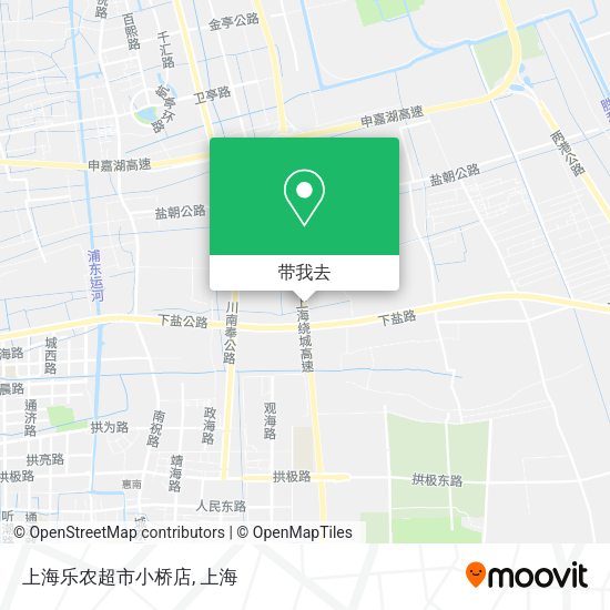 上海乐农超市小桥店地图