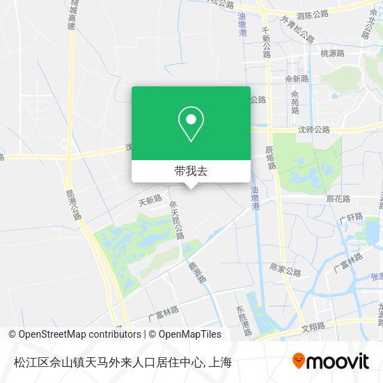松江区佘山镇天马外来人口居住中心地图