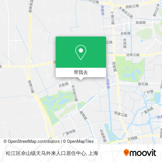 松江区佘山镇天马外来人口居住中心地图