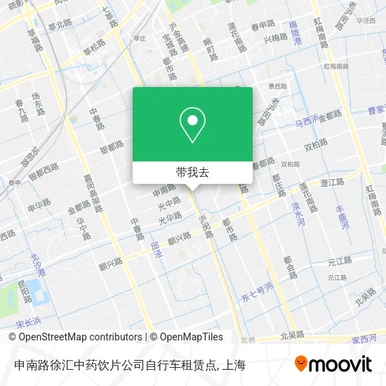 申南路徐汇中药饮片公司自行车租赁点地图