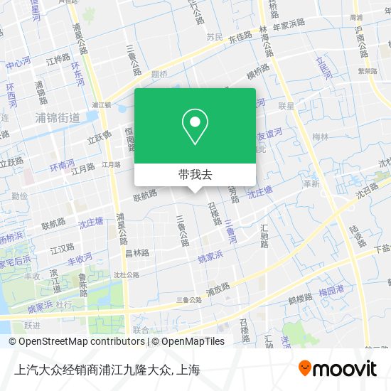 上汽大众经销商浦江九隆大众地图