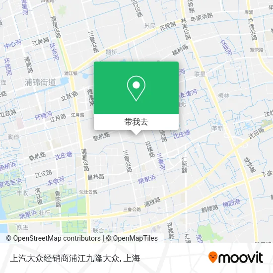 上汽大众经销商浦江九隆大众地图