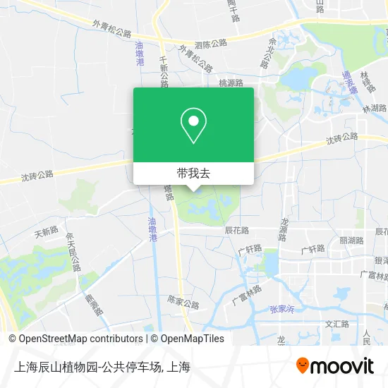 上海辰山植物园-公共停车场地图